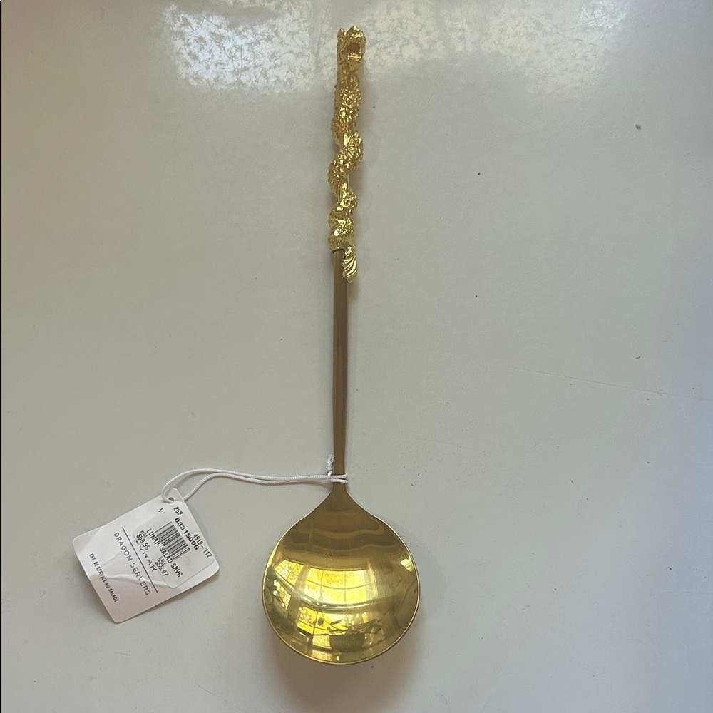 Williams Sonoma Gold  Ladle with Dragon Accent